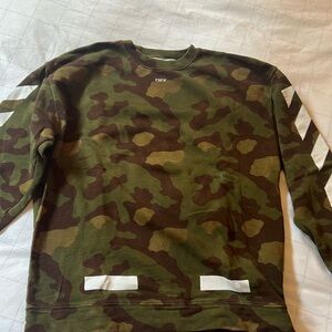 Off-White Camo Seeing Things Crewneck Sweatshirt